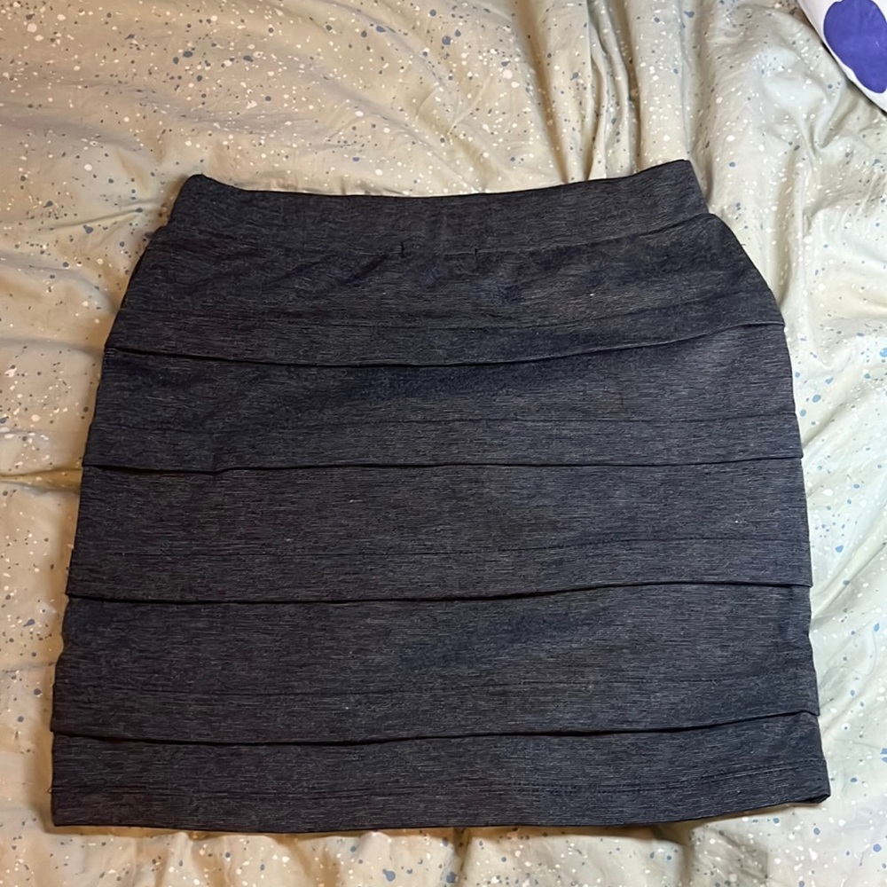 Gray business casual short pencil skirt